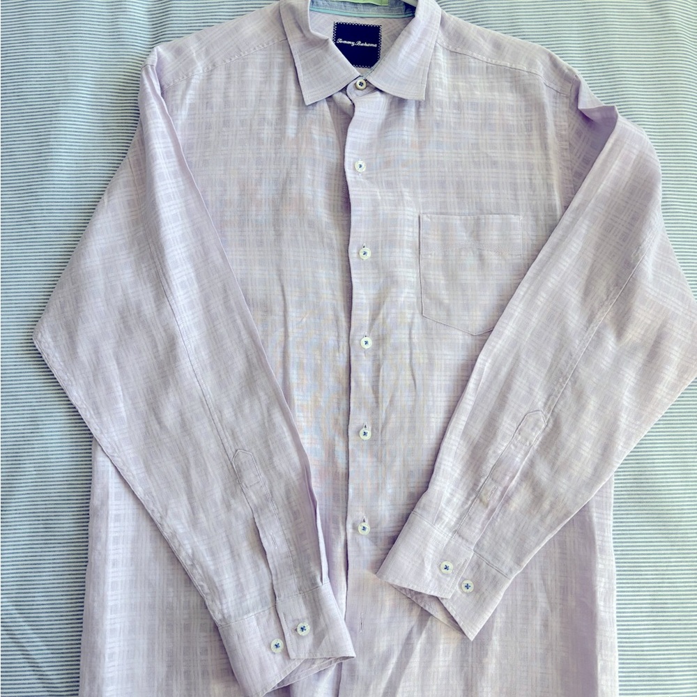 Men's Tommy Bahama Light Purple Shirt